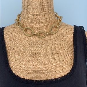 Dana buckman I think chain textured and smooth gold tone